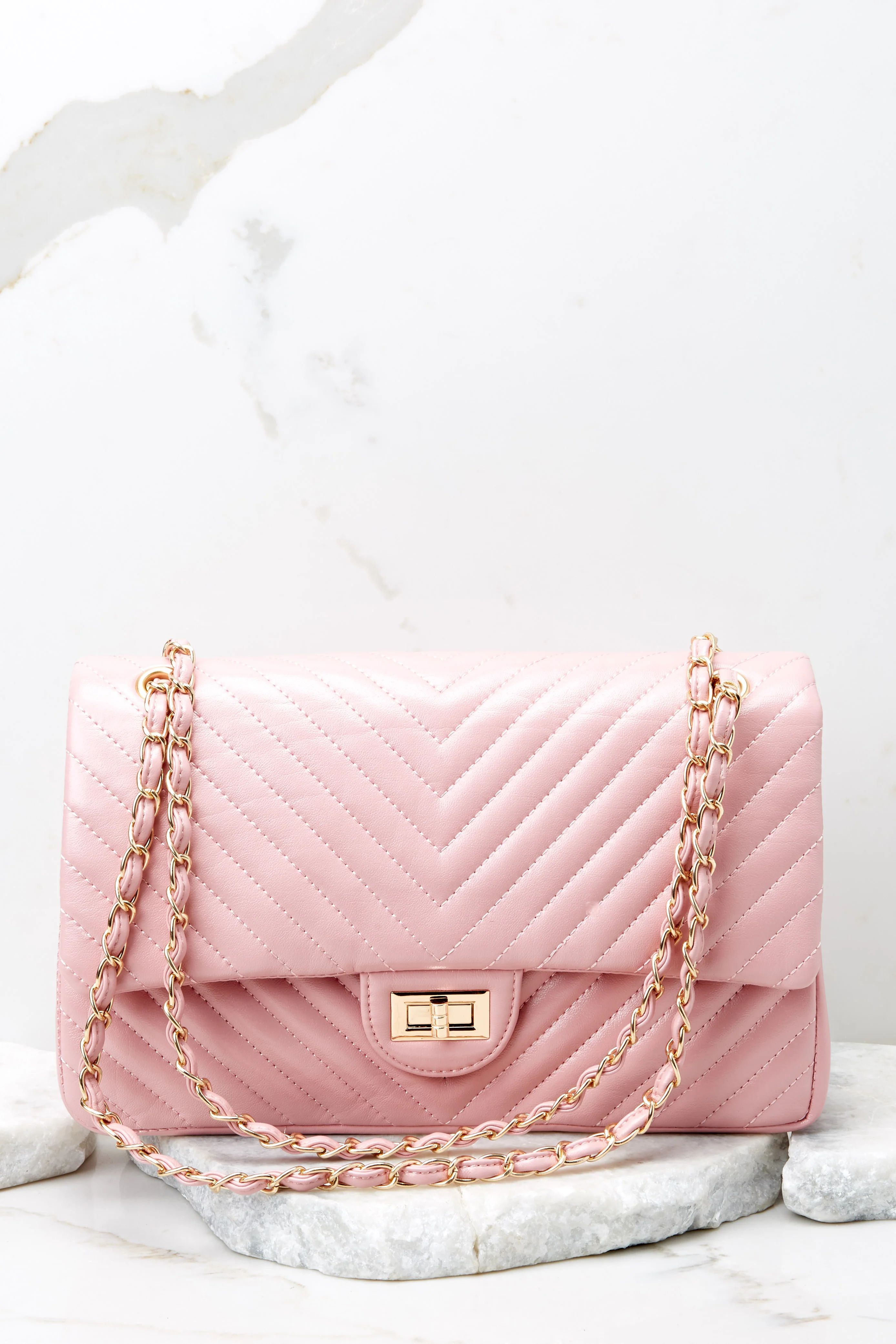 Polished And Poised Pink Bag | Red Dress 