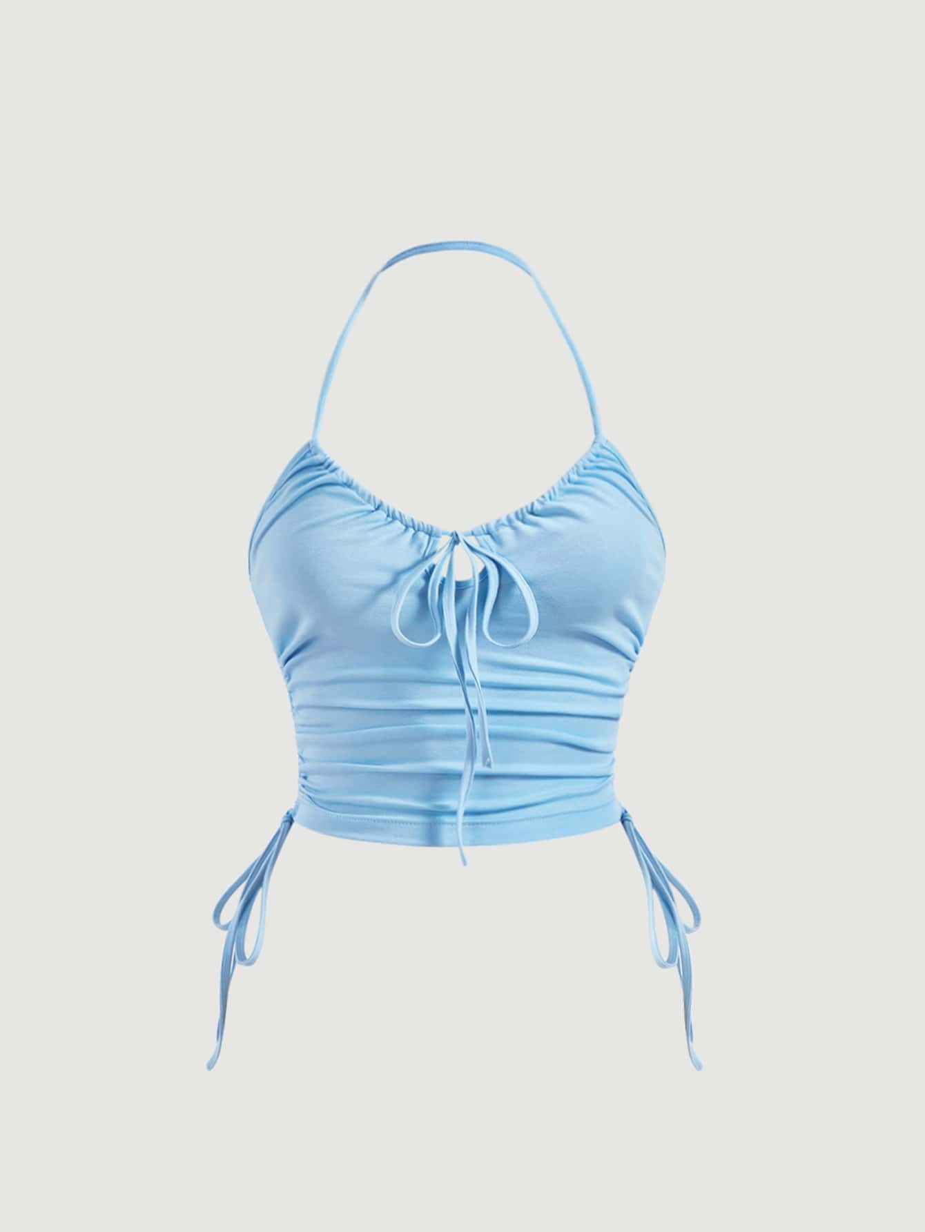 SHEIN MOD Drawstring Front Crop Cami Top | SHEIN