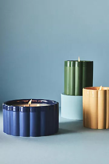 Matilda Goad & Co. Scalloped Candle | Anthropologie (US)