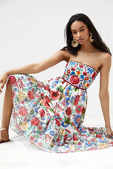 Floral Embroidered Maxi Dress | Anthropologie (US)