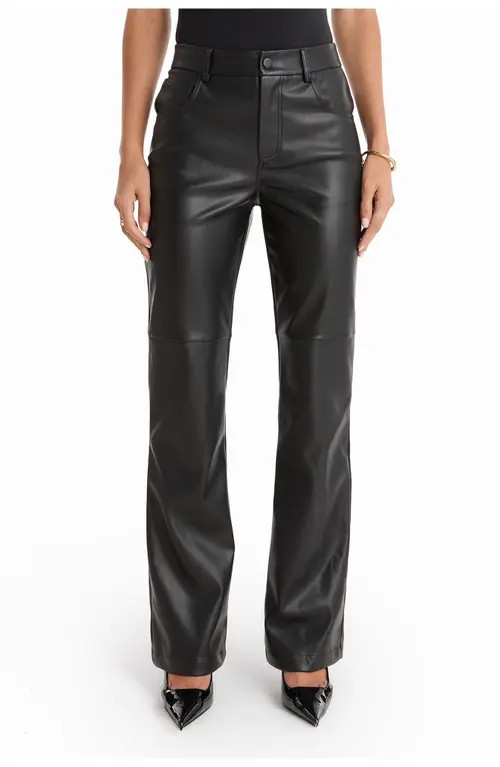 The Noli Shop Jackie Leather Pant in Black at Nordstrom, Size 24 | Nordstrom