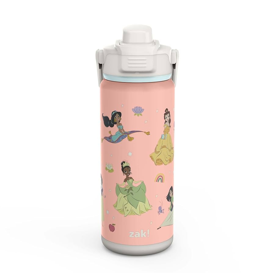 Zak Designs Beacon Insulated Bottle, Disney Princess - 20 oz - Durable Stainless Steel - Double-W... | Amazon (US)