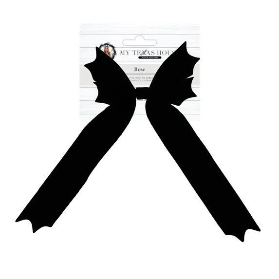 My Texas House 18" Black Velvet Halloween Large Bat Bow | Walmart (US)