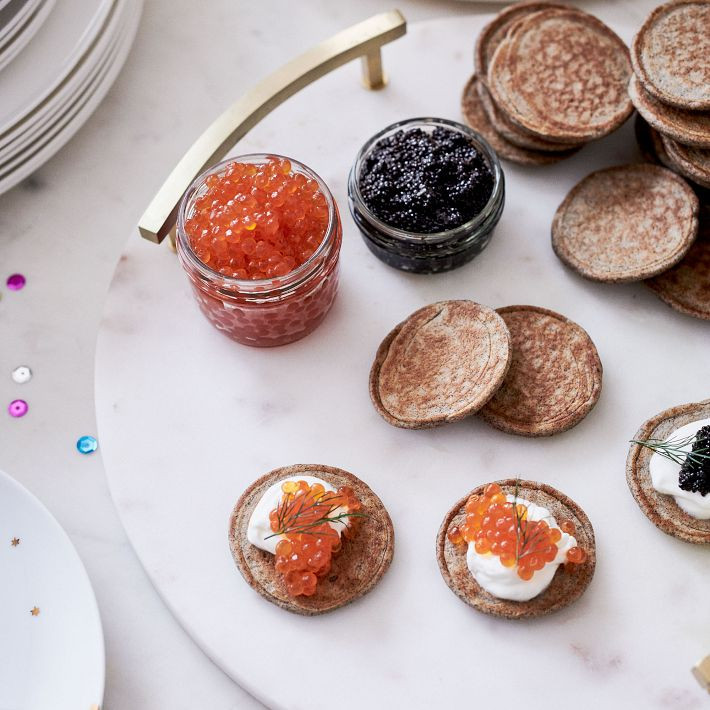 Marble & Brass Round Charcuterie Board | West Elm (US)