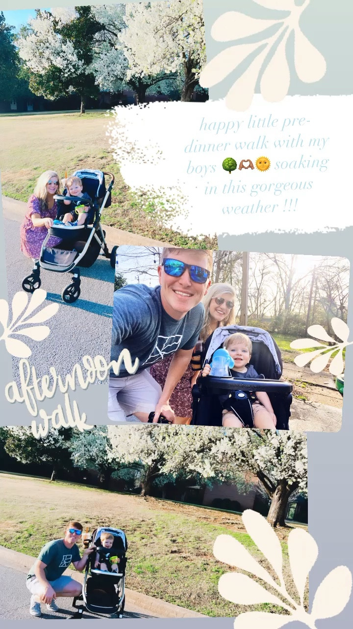 happy little pre-dinner walk with my boys 🌳🫶🏽🌞 soaking in this gorgeous weather !!! 

#LTKfamily #LTKbaby #LTKfit
