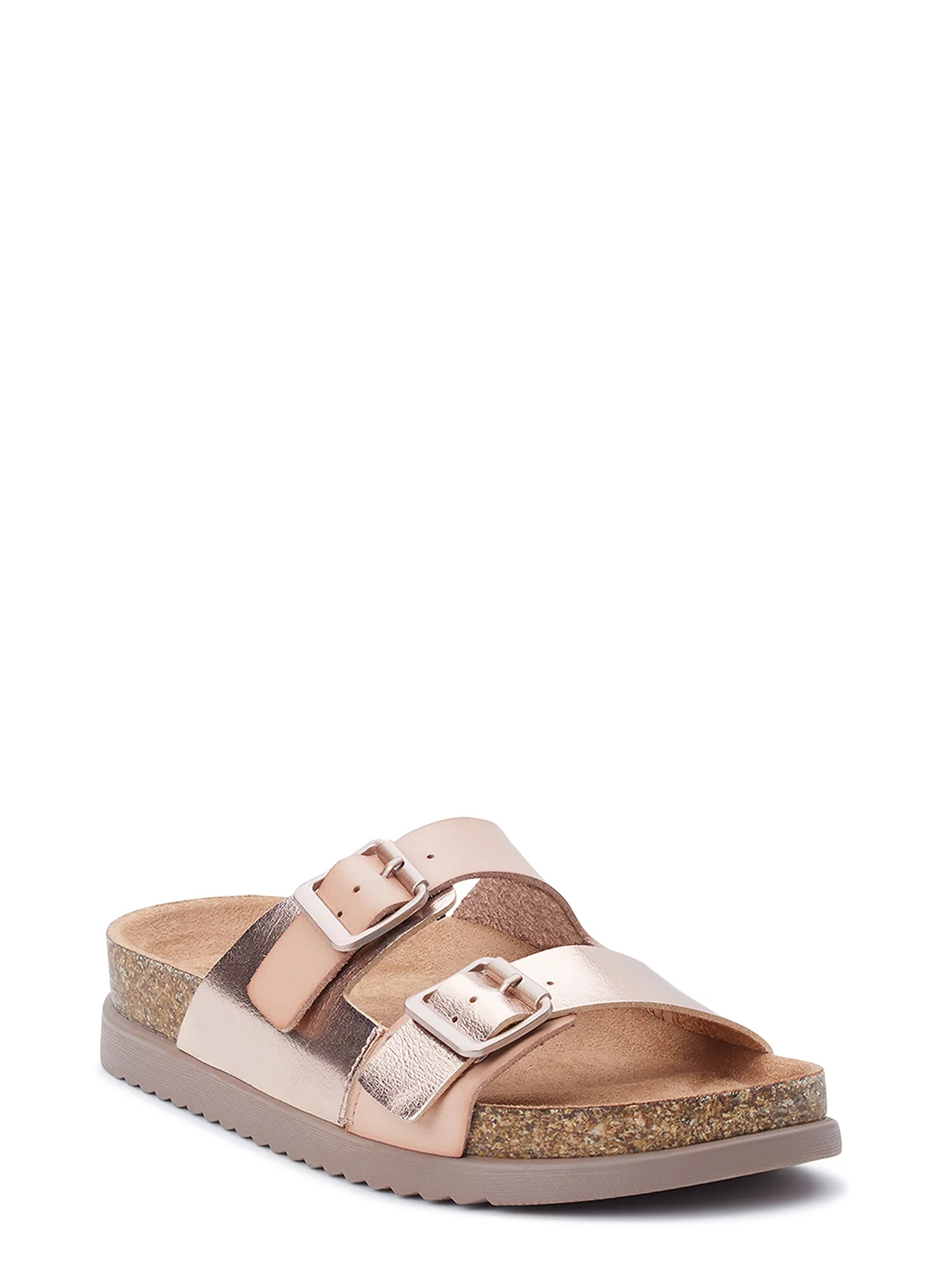 Time and Tru Women's Platform Footbed Sandals - Walmart.com | Walmart (US)