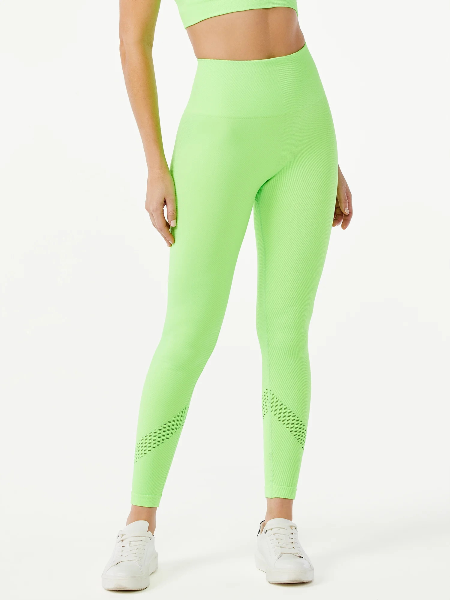 Sofia Active by Sofia Vergara Women’s Seamless High-Waisted Directional Rib Leggings - Walmart.... | Walmart (US)