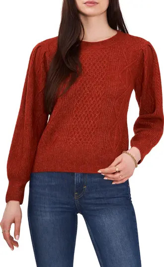 1.STATE Variegated Cables Crew Sweater | Nordstrom | Nordstrom