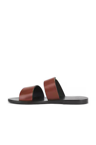 Saint Laurent Pepe Slide Sandal in Bruciato | FWRD | FWRD 