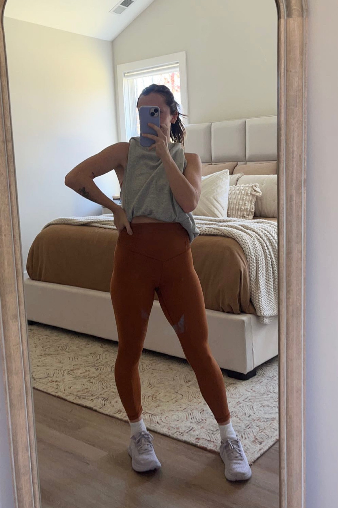 Wearing a small in the gray cut off and medium in the sports bra and leggings set!

#LTKSeasonal #LTKfit #LTKstyletip