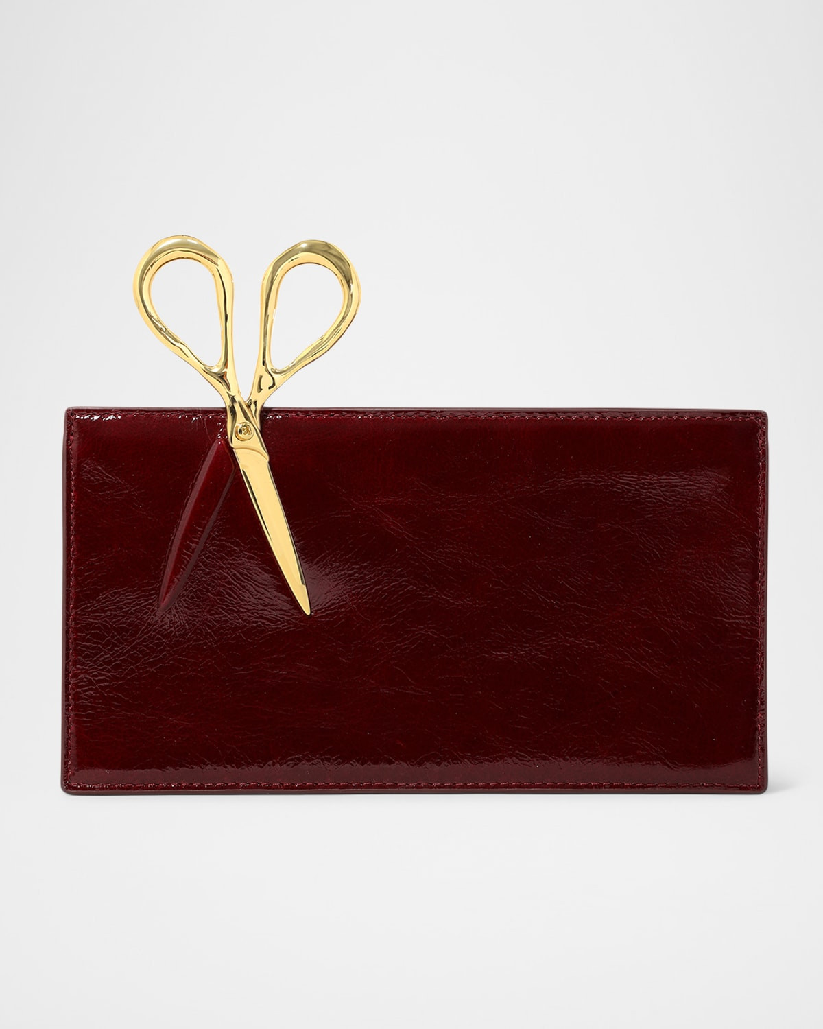 The Petit Scissor Leather Clutch Bag | Neiman Marcus