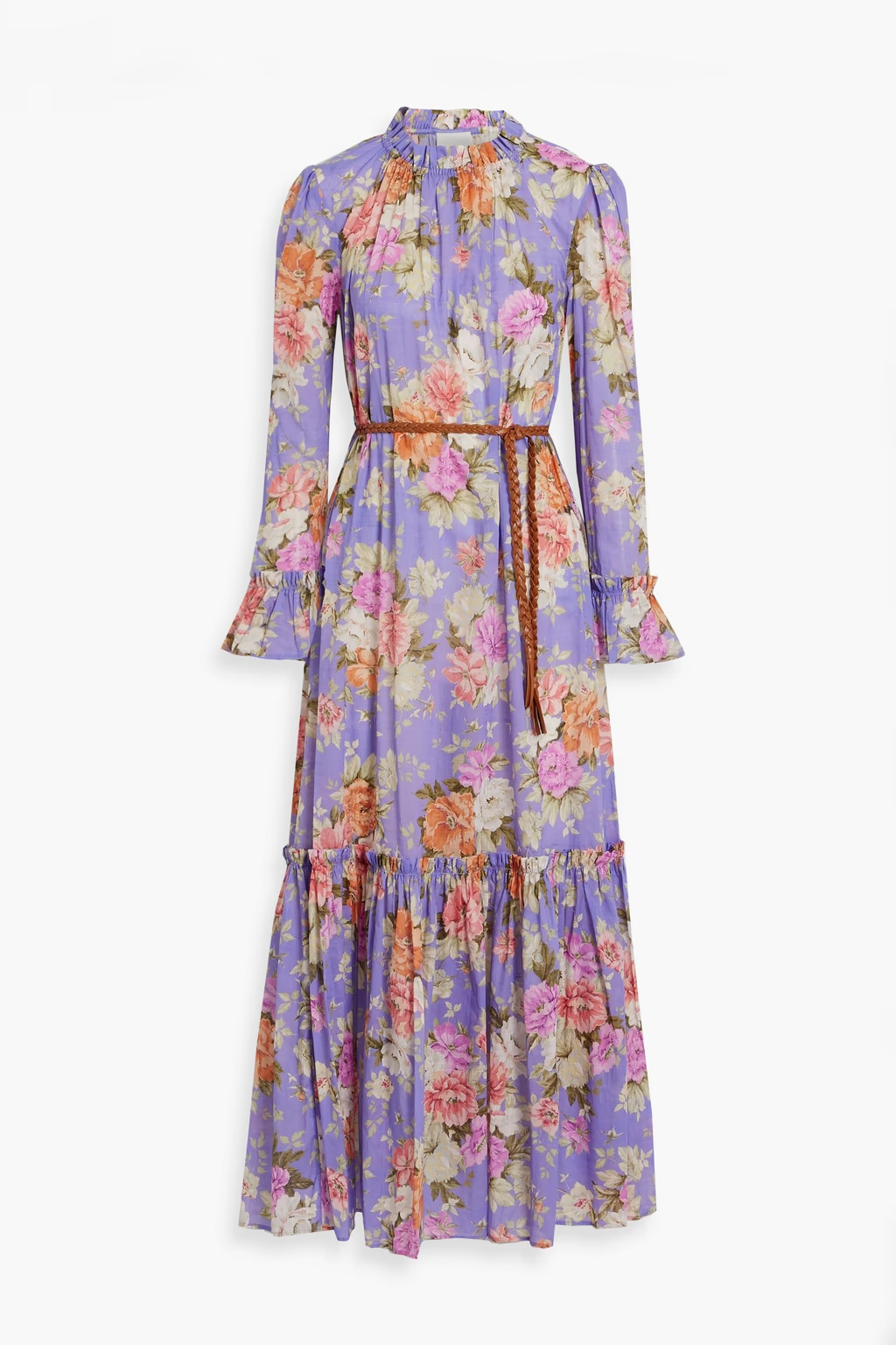 Gathered floral-print cotton-gauze maxi dress | The Outnet (UK and Europe)