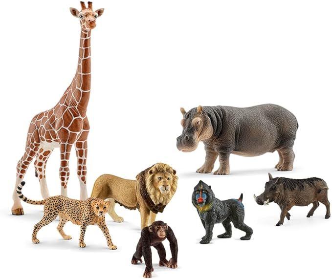 Schleich Wild Life Realistic Safari Animal Figurine Playset - 7-Piece Wildlife Safari Toy Animal ... | Amazon (US)