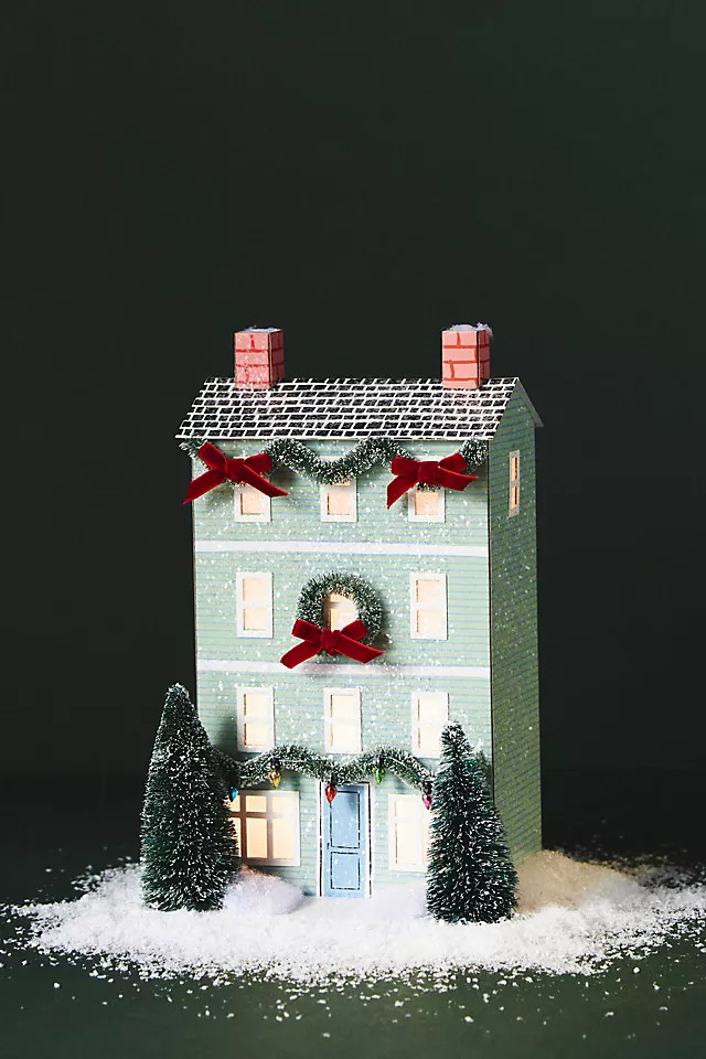 George & Viv Light-Up Holiday Village | Anthropologie (US)