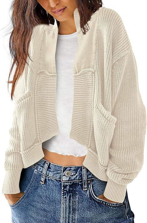 SENSERISE Womens Cardigan Sweaters Cable Knit Sweater Open Front Long Sleeve Chunky Cardigan Oute... | Amazon (US)