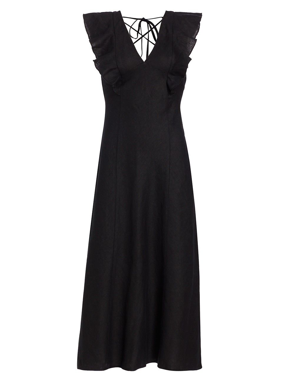 Constance Linen Flutter Midi-Dress | Saks Fifth Avenue