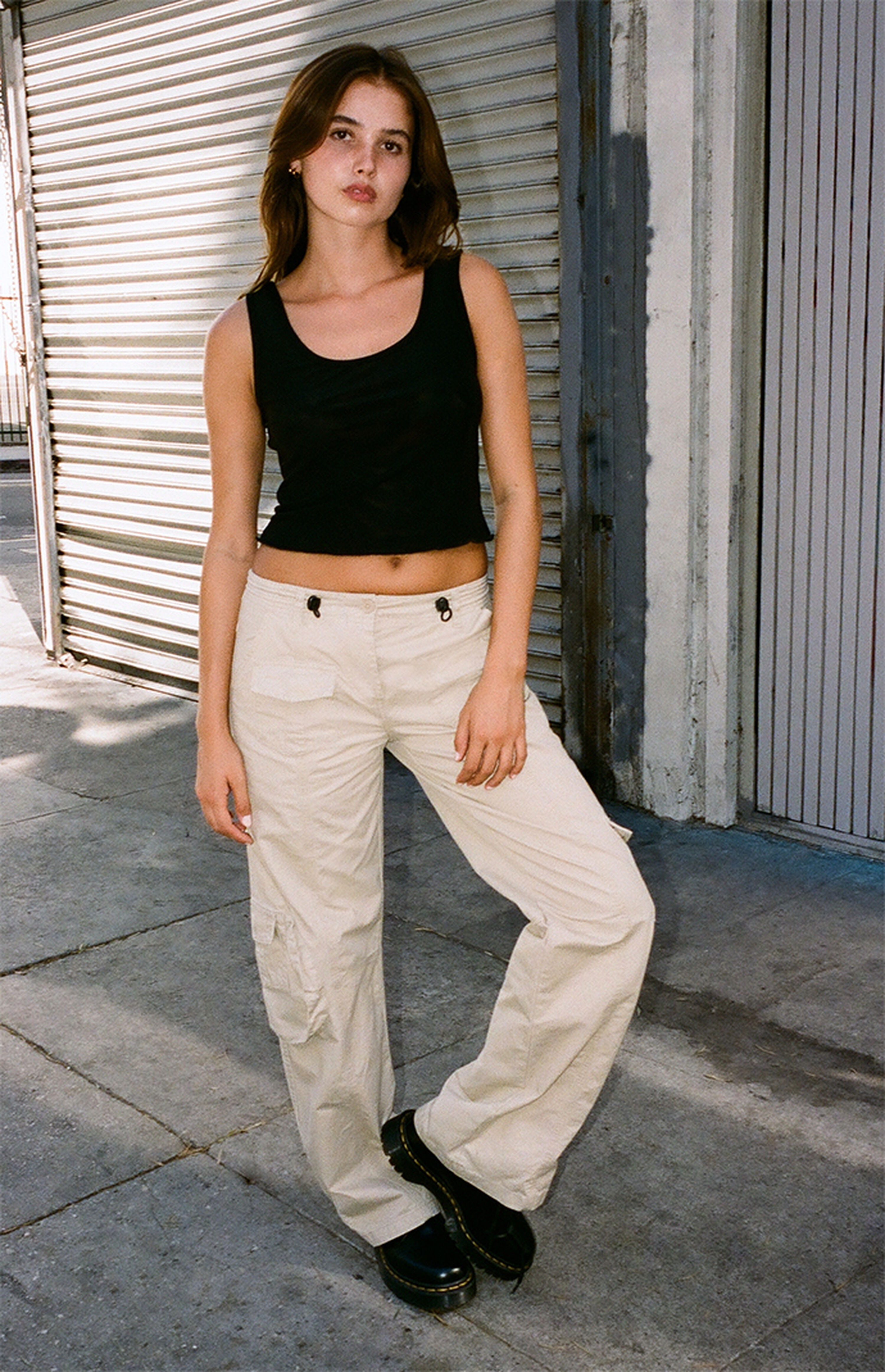 John Galt Black Basic Mesh Scoop Tank Top | PacSun