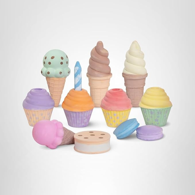 Melissa & Doug Ice Cream & Cake Chalk Set Arts And Crafts For Kids, Sidewalk Chalk For Kids Ages ... | Amazon (US)