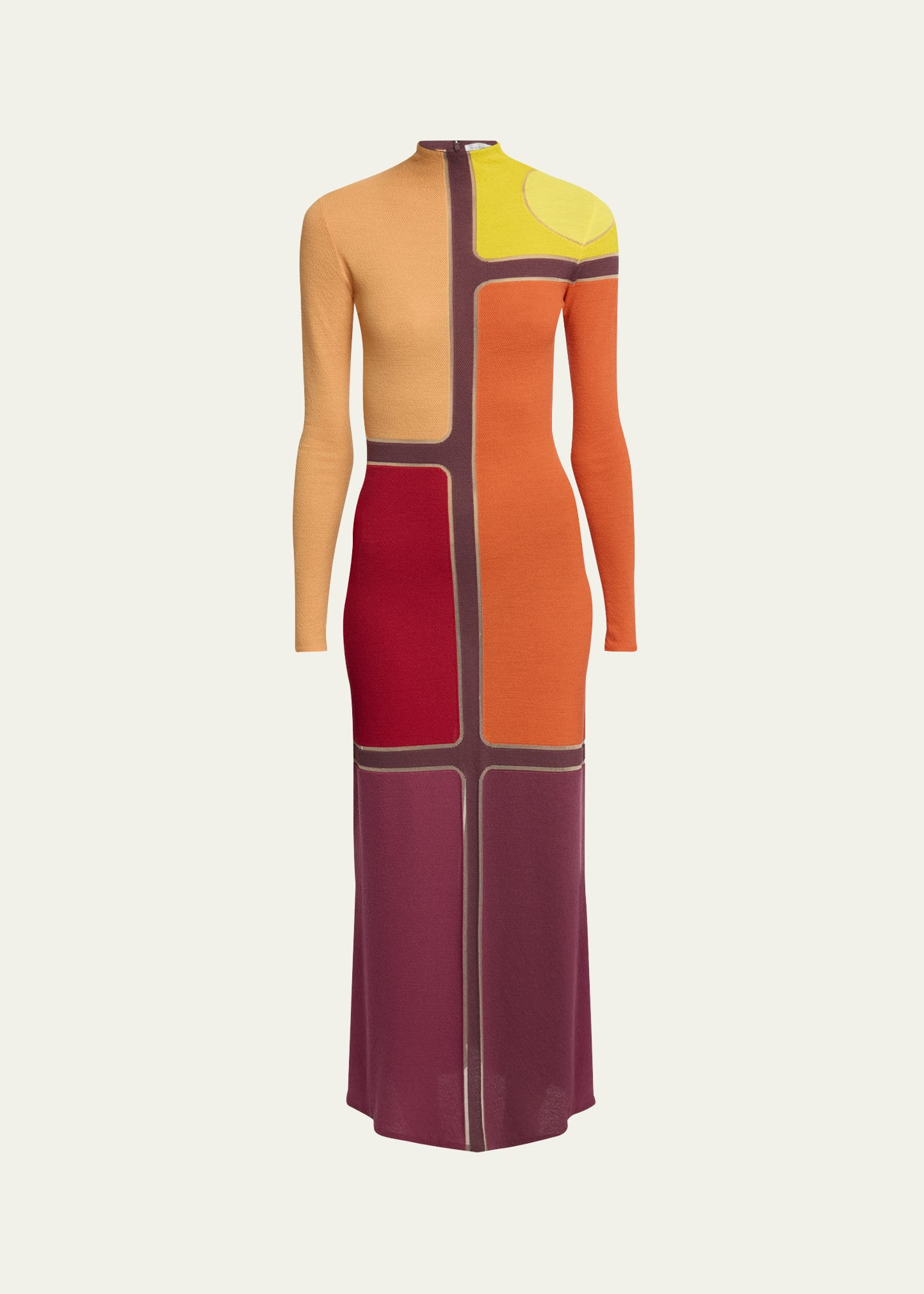 Gabriela Hearst Apollonis Colorblock Wool Cashmere Maxi Dress | Bergdorf Goodman