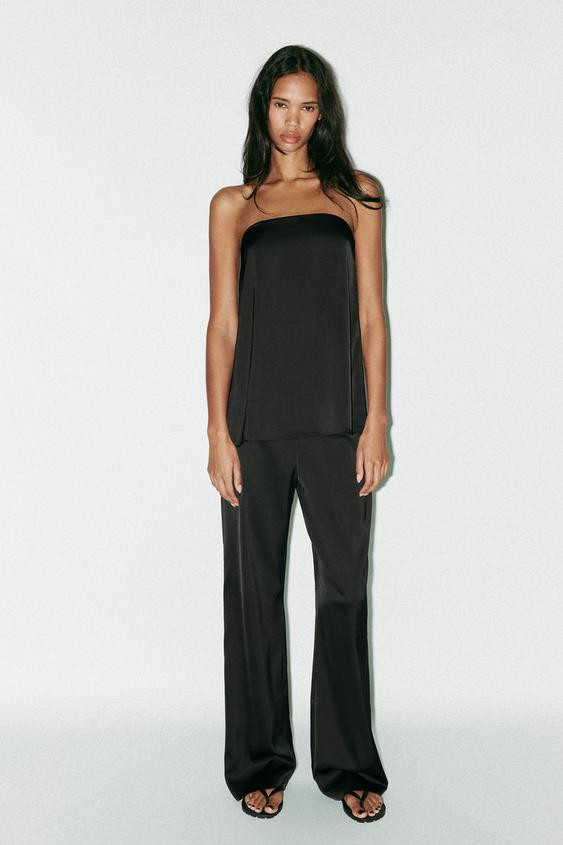 SATIN BANDEAU TOP | Zara UK