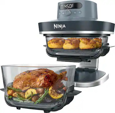 Ninja - Crispi Pro 6-in-1 Countertop Glass Air Fryer - Cyberspace | Best Buy U.S.