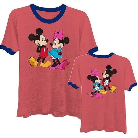 Disney Ladies Mickey Mouse Fashion Shirt - Ladies Classic Mickey Mouse Clothing Mickey Mouse Ringer  | Walmart (US)