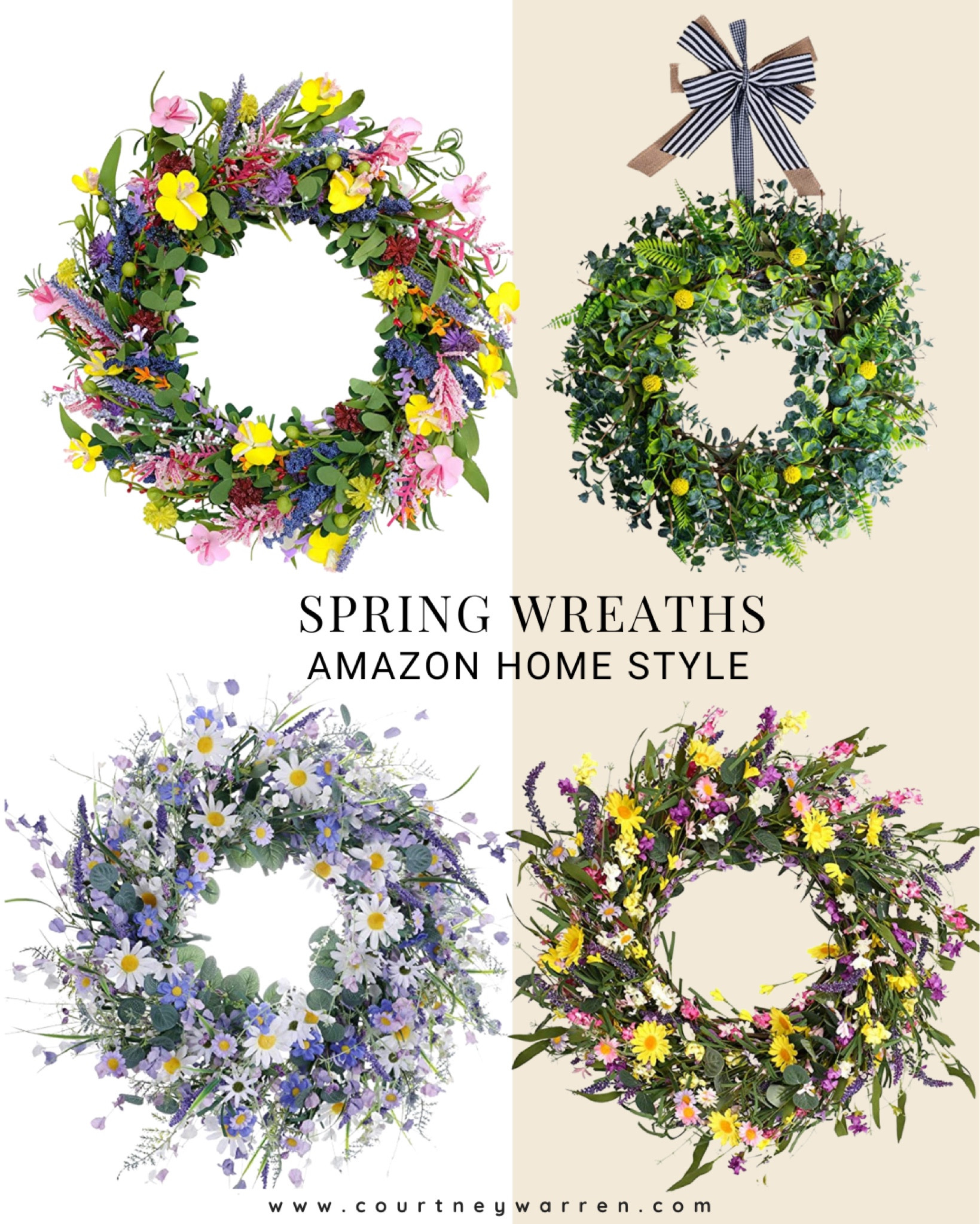 Spring wreaths from Amazon 🌸

Amazon home, spring wreaths, Amazon finds 

#LTKSeasonal #LTKstyletip #LTKunder50