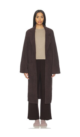 CozyChic Cotton Rib Long Coat in Umber | Revolve Clothing (Global)