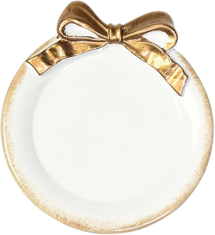 jojofuny Elegant Platter Bow knot Decorative Tableware Serving Dessert Fruit Dessert Plate Home T... | Amazon (US)