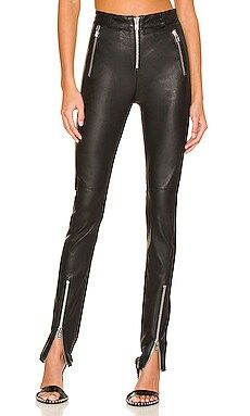 Camila Coelho Ashley Leather Pant in Black from Revolve.com | Revolve Clothing (Global)