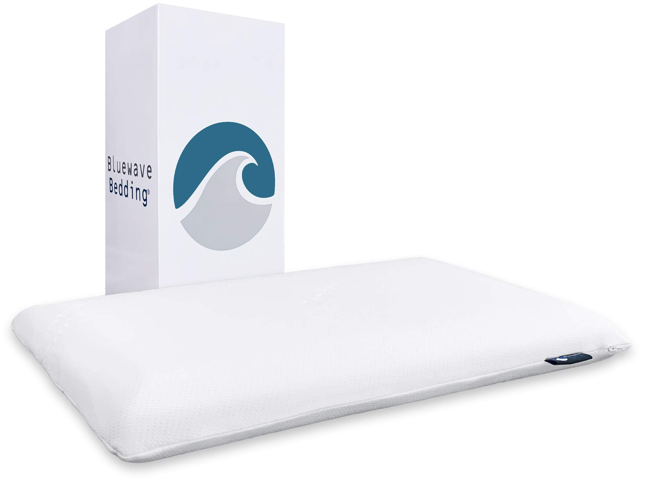 Bluewave Bedding Ultra Slim Gel Memory Foam Pillow for Stomach and Back Sleepers - Thin, Flat Des... | Amazon (US)