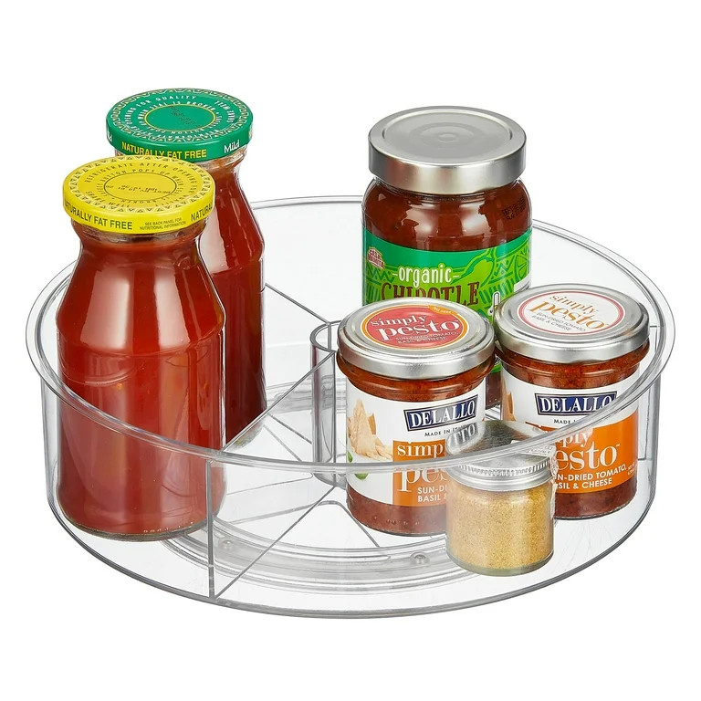 mDesign Lazy Susan Turntable Divided Spinner for Kitchen Cabinet, Pantry, Fridge, Cupboards, Coun... | Walmart (US)
