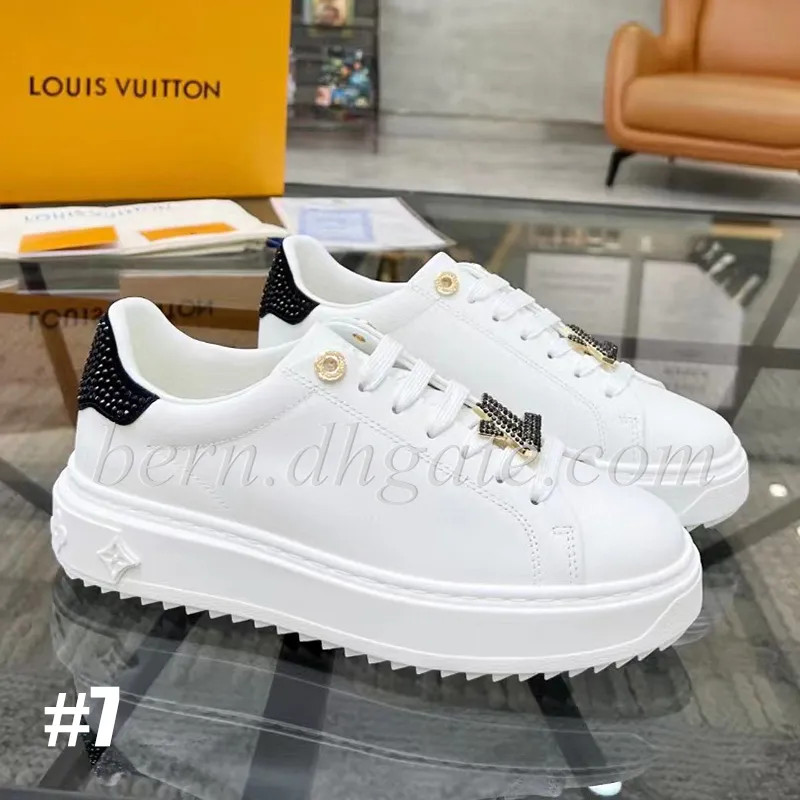 DUPE L V Contrast White Sports Sneakers Casual Shoes For Couple Men Women EU36 44 From Bern, $67.... | DHGate