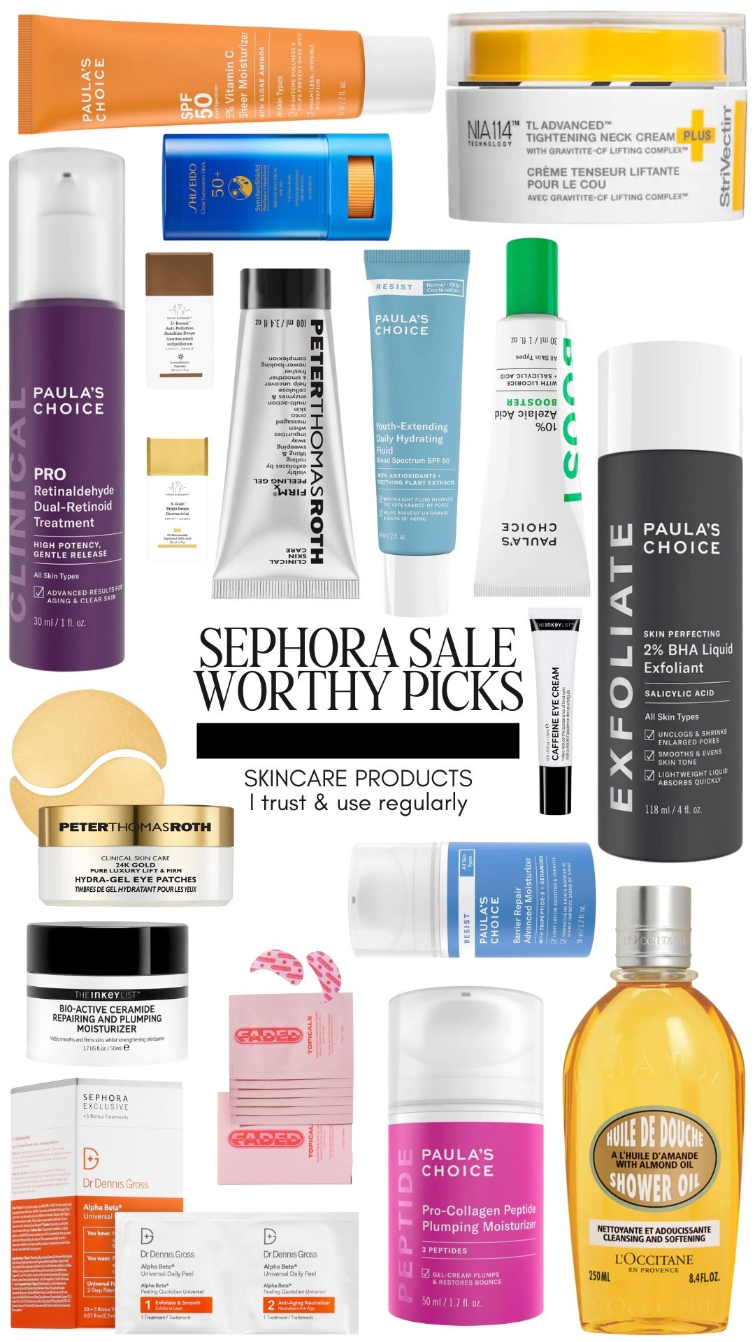 SEPHORA SALE WORTHY INVESTMENTS FOR SKINCARE

I’ve used the following products for at least a year (most well over 5) and trust them implicitly! These moisturizers, AHA BHA toners, SPF 50 and SPF 40, exfoliants, body oil shower wash, eye patches, glow and bronzing drops, and eye creams are incredible for anti aging, acne prone skin, combination skin, and oily skin.

#LTKSaleAlert #LTKBeauty #LTKFindsUnder100