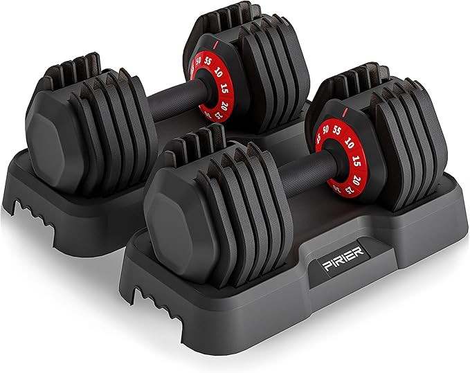 Adjustable Dumbbell 55LB Single Dumbbell 10 Weight Options Dumbbell Anti-Slip Metal Handle, Perfe... | Amazon (US)