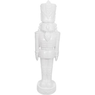4 ft. Glossy White Resin Nutcracker Soldier Christmas Decoration | The Home Depot