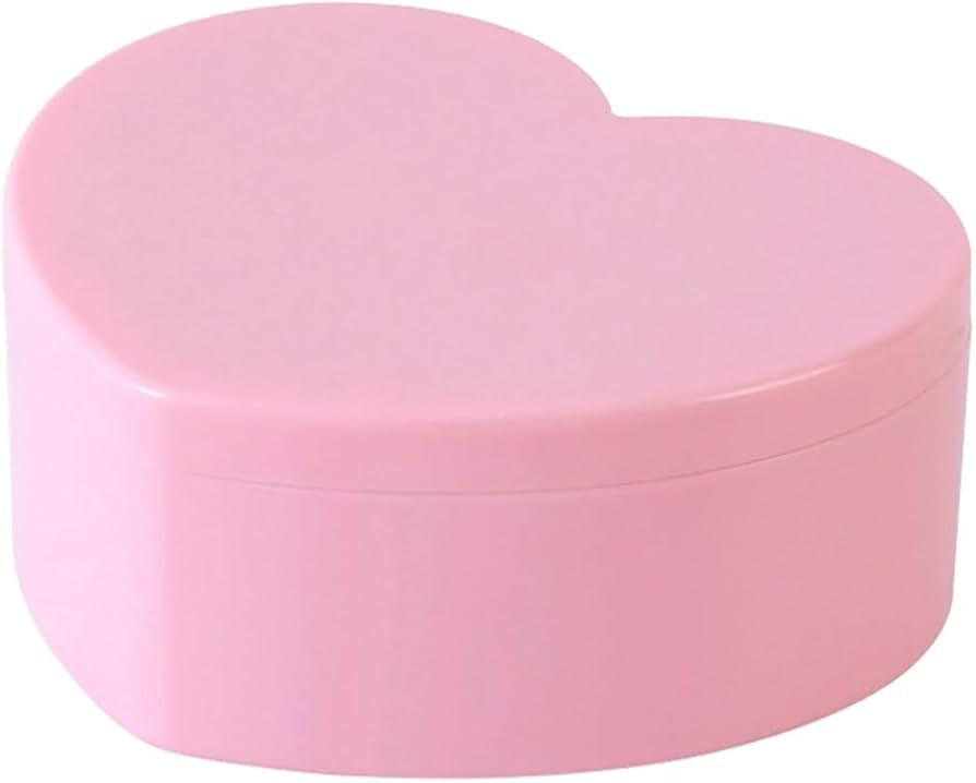 Cabilock Heart Shape Double Layer Jewelry Box with Mirror Travel Jewelry Organizer Box Plastic Je... | Amazon (US)