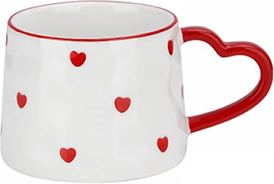 Gaolinci Creative Red Heart Mug with Handle, 8 Oz Tea Cup Coffee Mug | Amazon (CA)