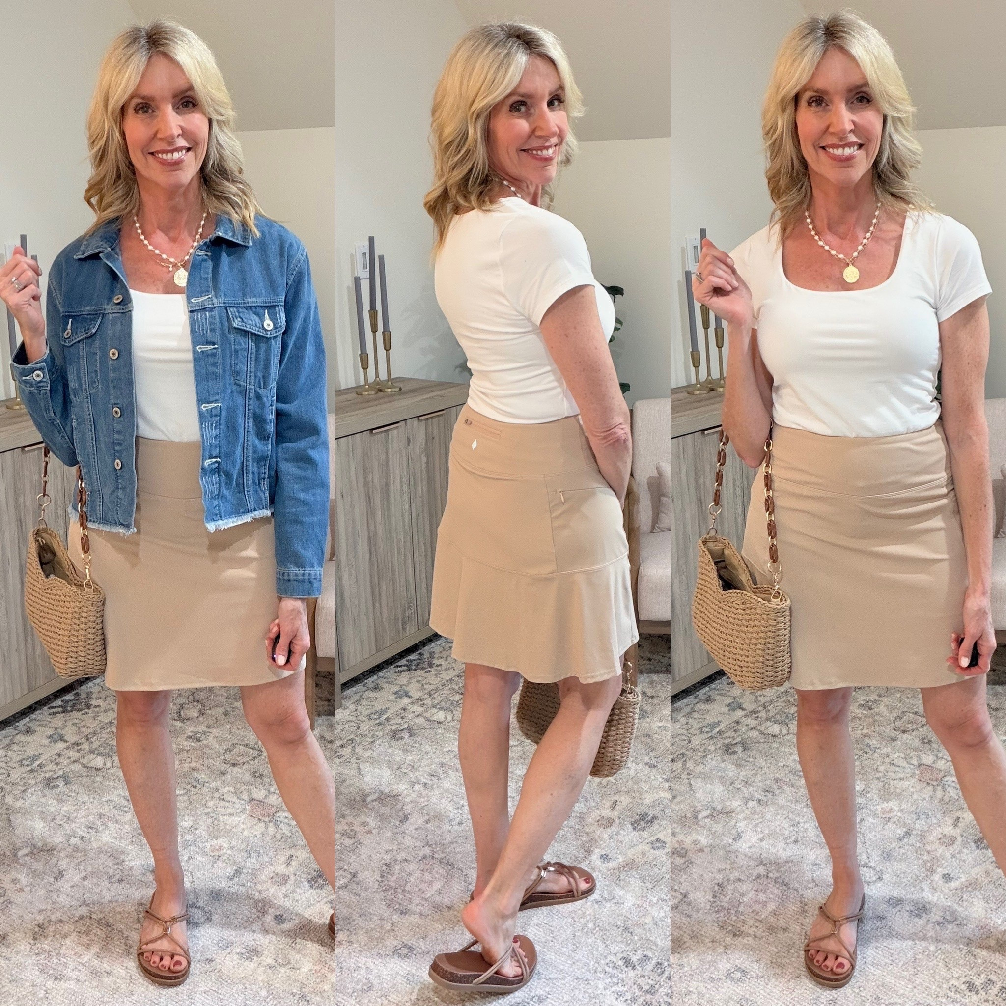 This longer length Amazon skirt is both functional and fabulous! It's 19 inches in length and hits around knee length. It has a stretchy waistband and front pockets. I love the flirty backside of the skirt and the hidden shorts underneath! 

It comes in a ton of colors and prints and 7 sizes. I'm 5'6" and wearing a size small.

#LTKOver40 #LTKootd #LTKgrwm