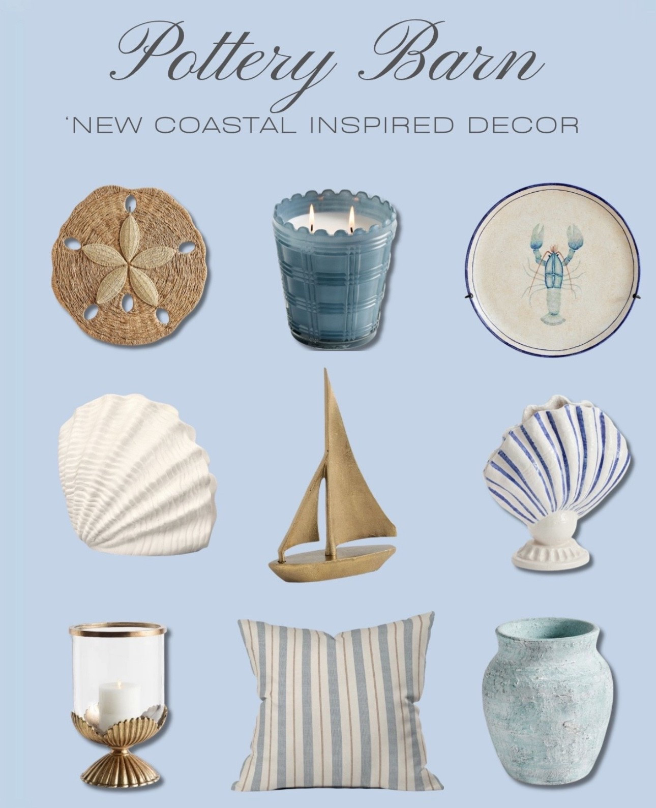 Potter barn coastal finds - perfect for a beach house or beach themed decorating!

#LTKHome #LTKSeasonal #LTKdayinmylife