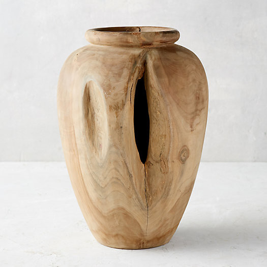 Carved Teak Urn | Terrain