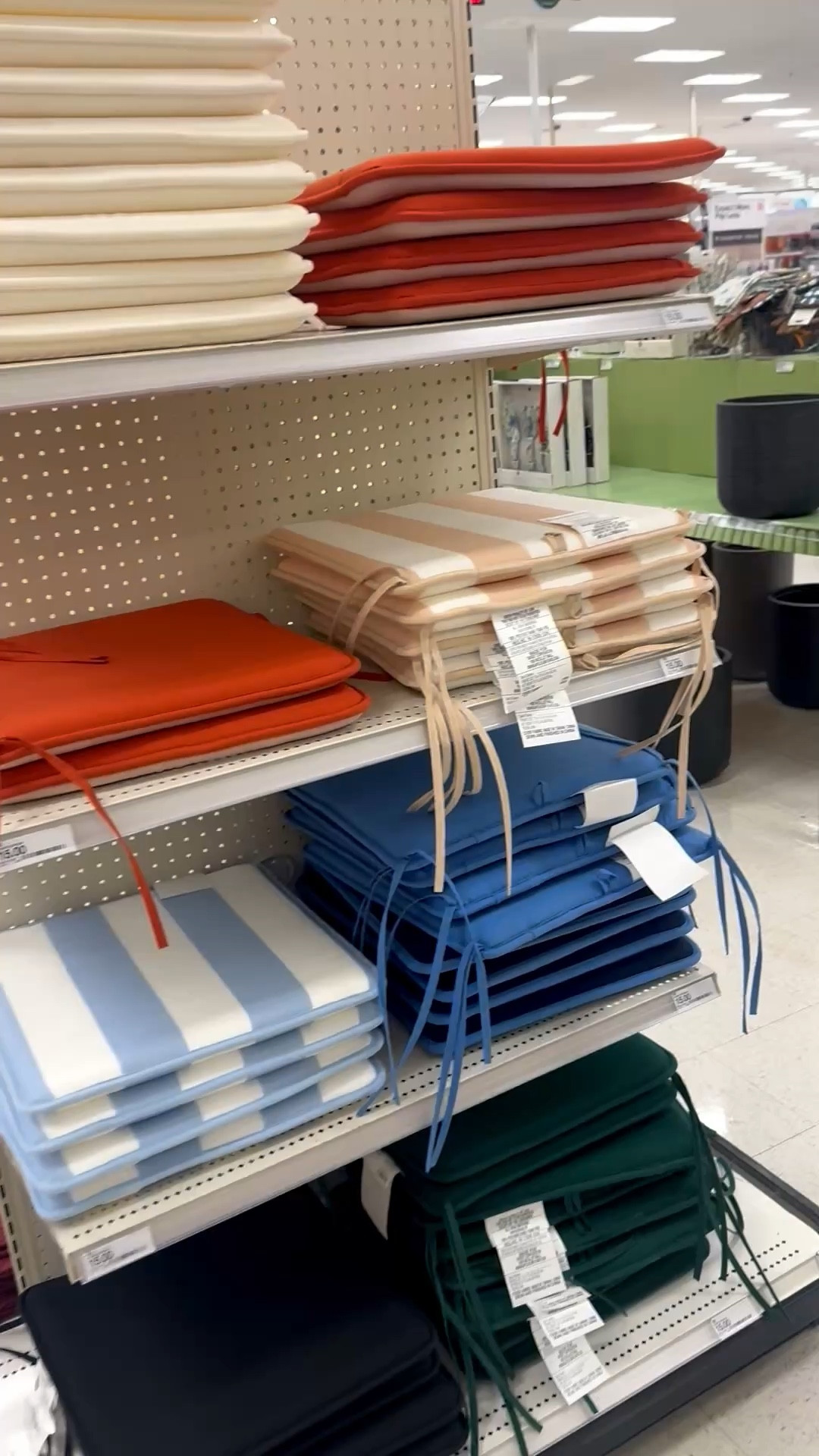 So many cute colors - and I’m such a stripe girl!!  Outdoor cushions - outdoor living - patio - patio furniture -  spring - summer 