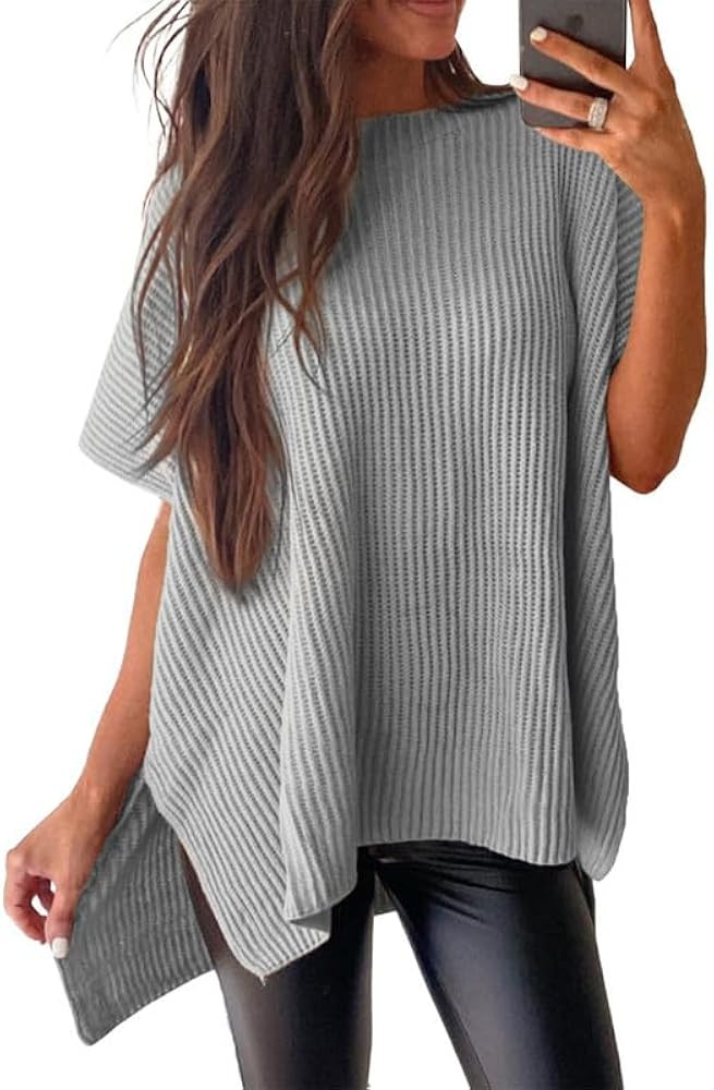 SHEWIN Womens Tops Crewneck Short Sleeve Sweater Causal Tunic Tops Lightweight Summer Sweaters fo... | Amazon (US)