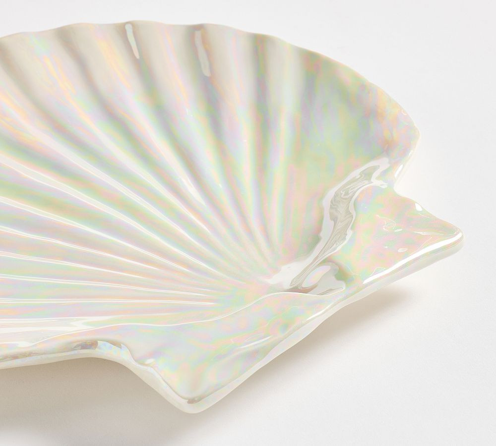 Pearlescent Shell Stoneware Serving Platter | Pottery Barn (US)