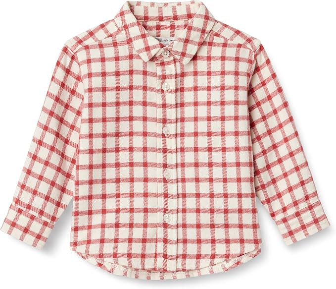 Amazon Essentials x Sofia Grainge Unisex Toddlers and Babies' Button Down Plaid Flannel Shirt | Amazon (US)