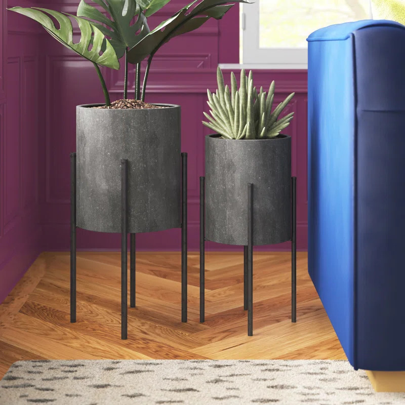 Emilia Metal Pot Planter | Wayfair North America