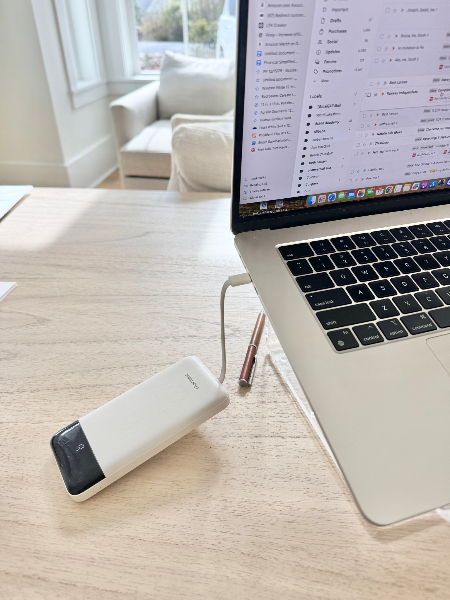 If you float your desk - this travel charger, on sale for $20, chargers your laptop and your phone.  

#LTKHome #LTKWorkwear #LTKGiftGuide