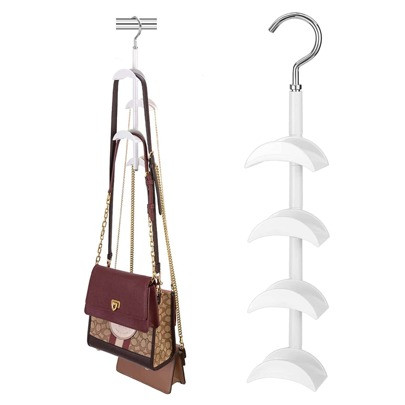 Purse Hanger for Closet - Rotating Handbag Hanging Hook Bag Storage Space Saver with 4 Hooks, Hanging Organizer for Scarf Handbag Belt | SHEIN