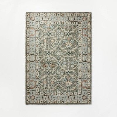 Hand Tufted Woolen Area Rug Green - Threshold™ designed with Studio McGee | Target