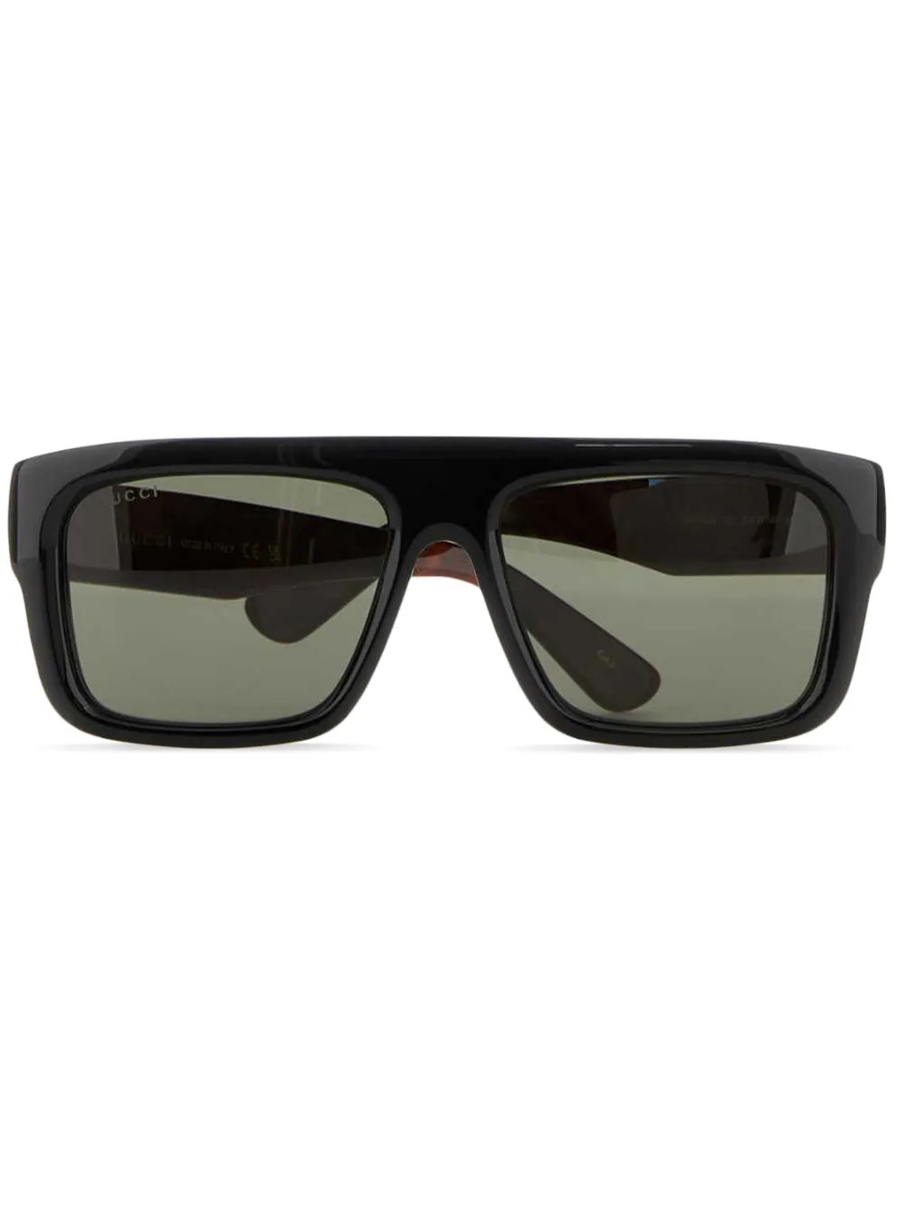 tortoiseshell-effect detail rectangle-frame sunglasses | Farfetch Global